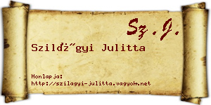 Szilágyi Julitta névjegykártya